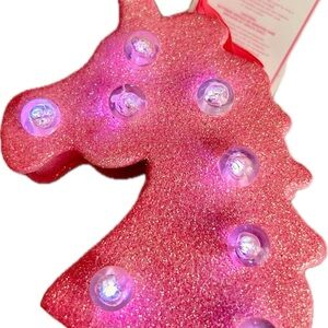 New Justice Girls Light up Glitter Unicorn Girls Room Hanging Wall Decor 4.5"